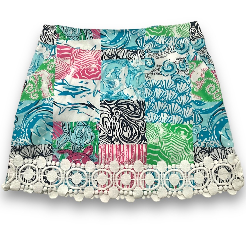 Lilly Pulitzer Marigold Patchwork Skort (skirt shorts)